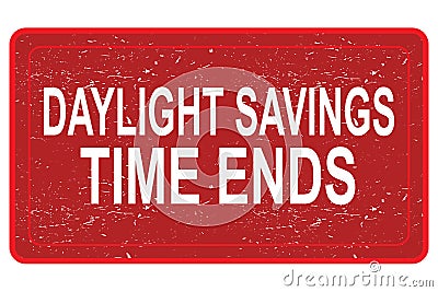 Daylight savings time ends Vector Illustration