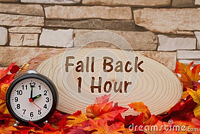 Daylight savings time message Stock Photo