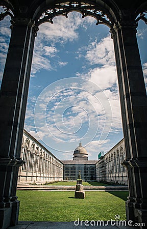 Old monumental cemetery on Piazza dei Miracoli in Pisa, Tuscany, Italy Stock Photo