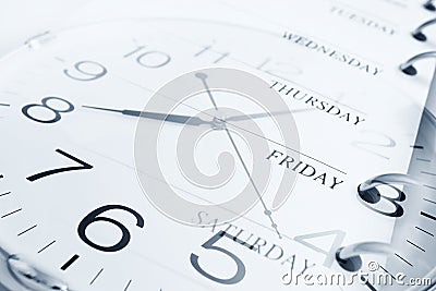 Days and clock Stock Photo