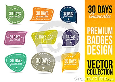 30 Days Guarantee Logo Badge Emblem Vector Illustration