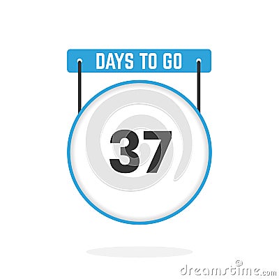37 Days Left Countdown for sales promotion. 37 days left to go Promotional sales banner Vector Illustration