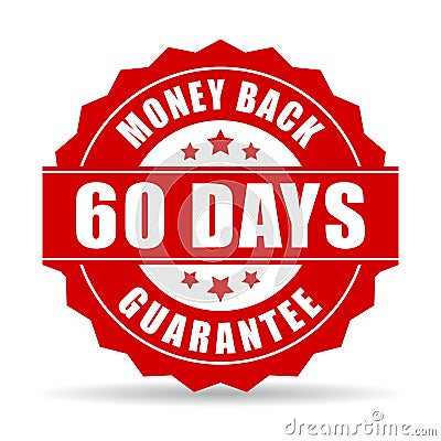 60 days money back guarantee icon Vector Illustration