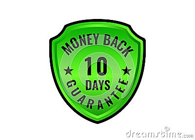 10 Days Money Back Guarantee vector Vector Illustration