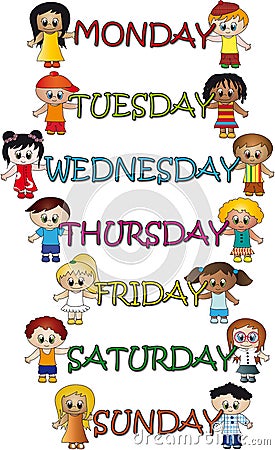 Days of the week Stock Photo