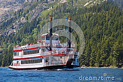 Daytime Scenic Cruise on Lake Tahoe Editorial Stock Photo