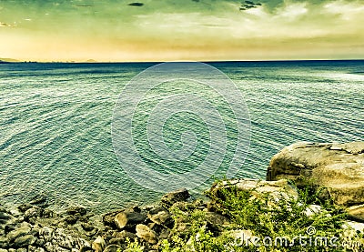 Daytime view of Beach in Hua Hin beach. Stock Photo