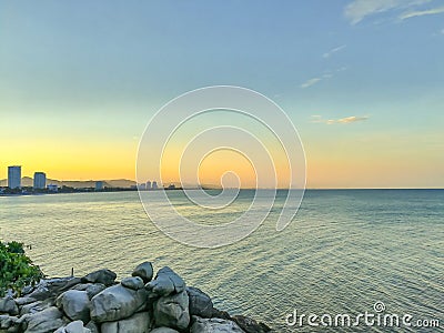 Daytime view of Beach in Hua Hin beach. Stock Photo