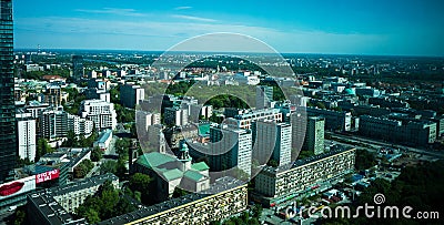 Daytime view of city Warsaw Editorial Stock Photo