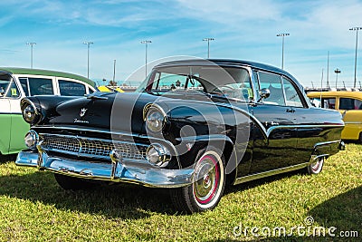 Daytona, Florida / United States - November 24, 2018: 1955 Ford Fairlane at the Fall 2018 Daytona Turkey Run Editorial Stock Photo