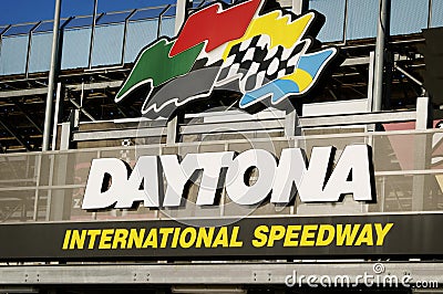 Daytona International Speedway Sign. Editorial Stock Photo