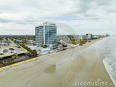 Daytona Beach erosion after Hurricane Nicole Editorial Stock Photo
