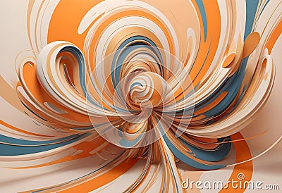 Dazzling, amorphous 3D structures in a prismatic color scheme Stock Photo