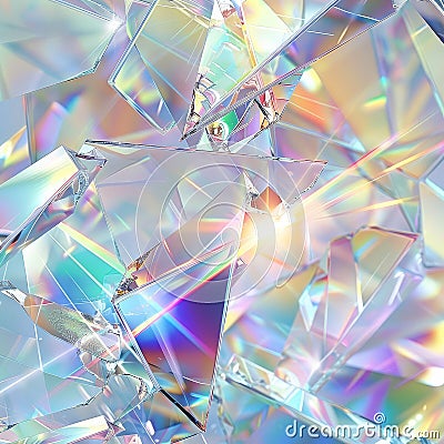 A dazzling array of colorful crystals in various shapes and sizes Stock Photo