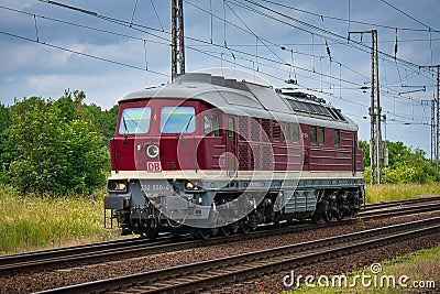 DB Cargo class 232 (232 550) diesel locomotive in the railway on a sunny day Editorial Stock Photo
