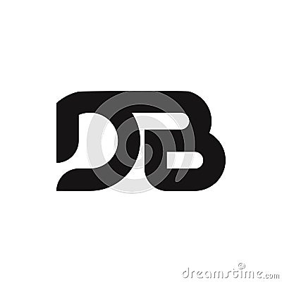 DB Letter Logo Design With Simple style Vector Illustration