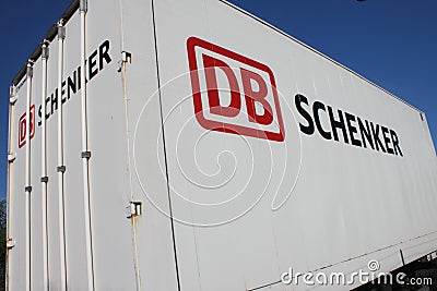 DB Schenker trailer Editorial Stock Photo