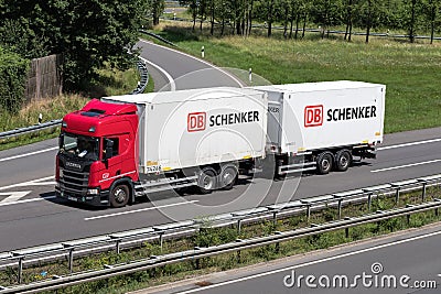 DB Schenker truck Editorial Stock Photo