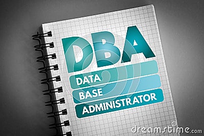 DBA - Database Administrator, acronym Stock Photo