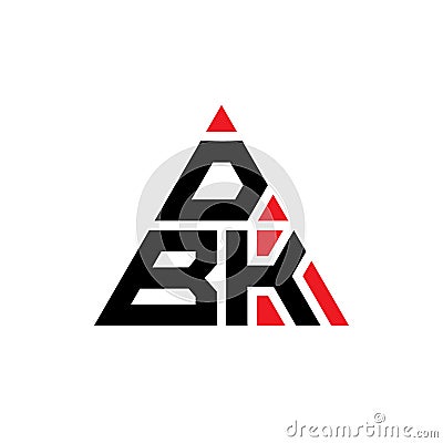 DBI triangle letter logo design with triangle shape. DBI triangle logo design monogram. DBI triangle vector logo template with red Vector Illustration