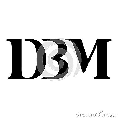 DBM monogram cool vector logo Vector Illustration