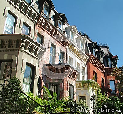 DC Brownstones Stock Photo