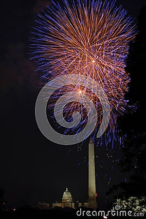 DC Fireworks Stock Photo