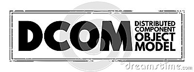 DCOM - Distributed Component Object Model is technology for communication between software components on networked computers, Stock Photo