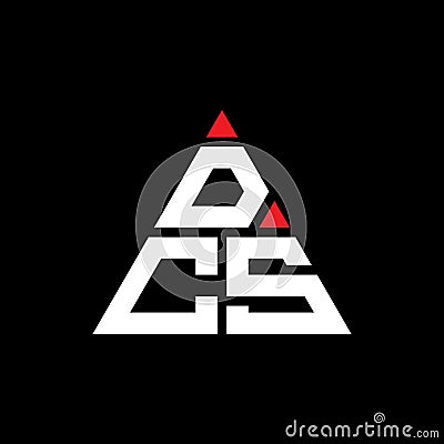 DCS triangle letter logo design with triangle shape. DCS triangle logo design monogram. DCS triangle vector logo template with red Vector Illustration