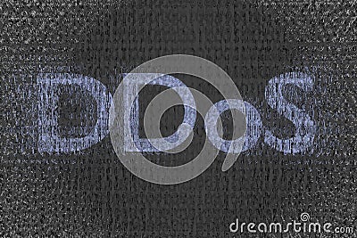 Ddos attack in binary cloud 3d render background Stock Photo
