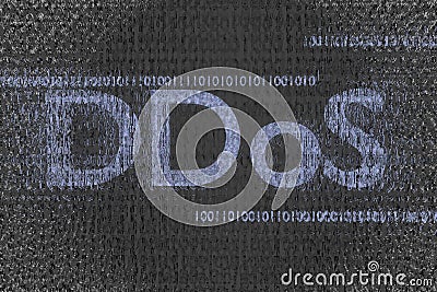 Ddos attack in binary cloud with infected code 3d render Stock Photo