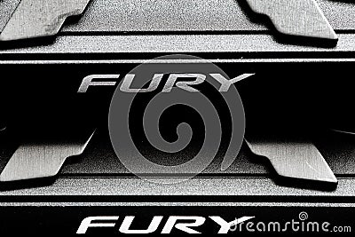 DDR4 32GB (2x16GB) 3600 MHz Fury Renegade Black Kingston Fury (ex.HyperX Editorial Stock Photo