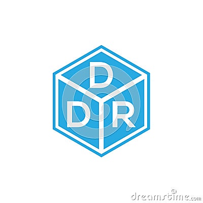 DDR letter logo design on black background. DDR creative initials letter logo concept. DDR letter design Vector Illustration