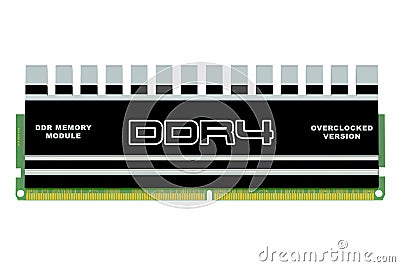 DDR4 memory module Stock Photo