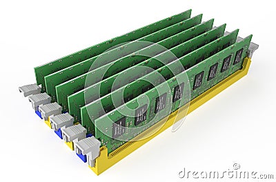 DDR3 memory modules 4 Stock Photo