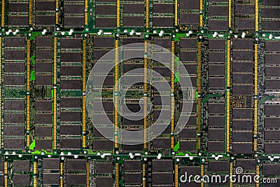 DDR RAM, Computer memory chips modules Stock Photo