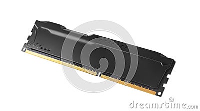 DDR RAM memory module on white Stock Photo
