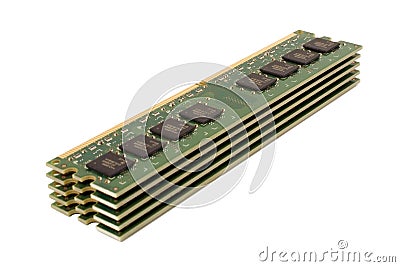 DDR2 Memory Modules Stock Photo