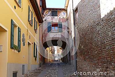 De Amicis street in Dozza Editorial Stock Photo