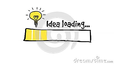De bar van de ladingsstatus met gloeilamp, groot idee, innovatieconcept, de naadloze lijn van HD royalty-vrije illustratie De bar van de ladingsstatus met gloeilamp, groot idee, innovatieconcept, de naadloze lijn van HD royalty-vrije illustratie