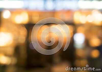 de focused bokeh light, abstract points pattern texture background at night Stock Photo