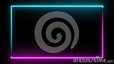 De geanimeerde achtergrond van het neon gloeiende kader De laser toont lijn4k animatie vector illustratie De geanimeerde achtergrond van het neon gloeiende kader De laser toont lijn4k animatie vector illustratie
