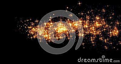 De gouden gloed die speelt bokeh de fonkelingseffect van de staartovergang op zwarte achtergrond, vakantie gelukkig nieuw jaar sc De gouden gloed die speelt bokeh de fonkelingseffect van de staartovergang op zwarte achtergrond, vakantie gelukkig nieuw jaar sc