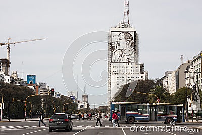 9 de Julio Buenos Aires Editorial Stock Photo