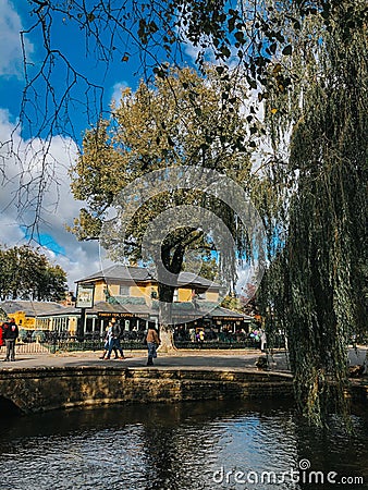 De La Haye Cafe Tea room in Bourton on the Water Editorial Stock Photo