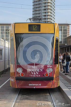 De Lemar Theater Theme Tram At Amsterdam The Netherlands 2019 Editorial Stock Photo