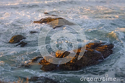 De Oro Ocean Rocks Stock Photo