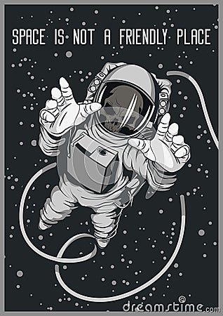 Dead Astronaut Original Placard Stock Photo