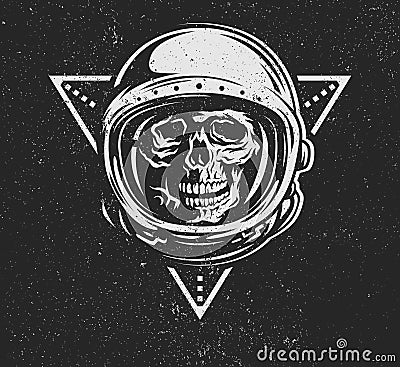 Dead astronaut in spacesuit. Vector Illustration