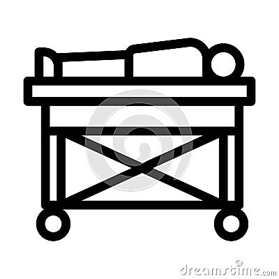 Dead body Vector Thick Line Icon For Personal And Commercial Use Stock Photo